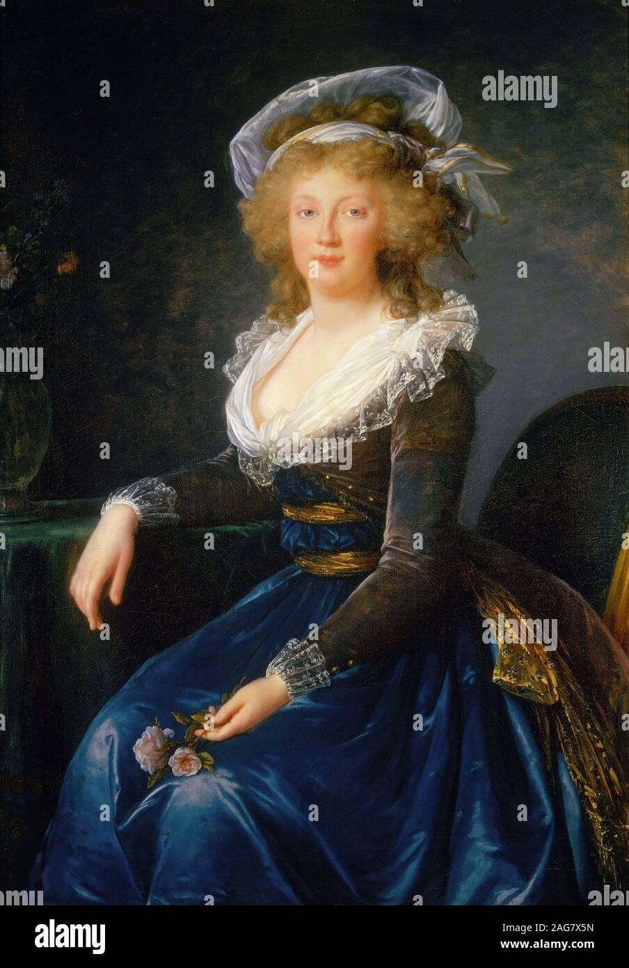 Ritratto di Maria Teresa di Napoli e di Sicilia (1772-1807), c. 1790. Presenti nella collezione del Museo di Capodimonte, Napoli. Foto Stock