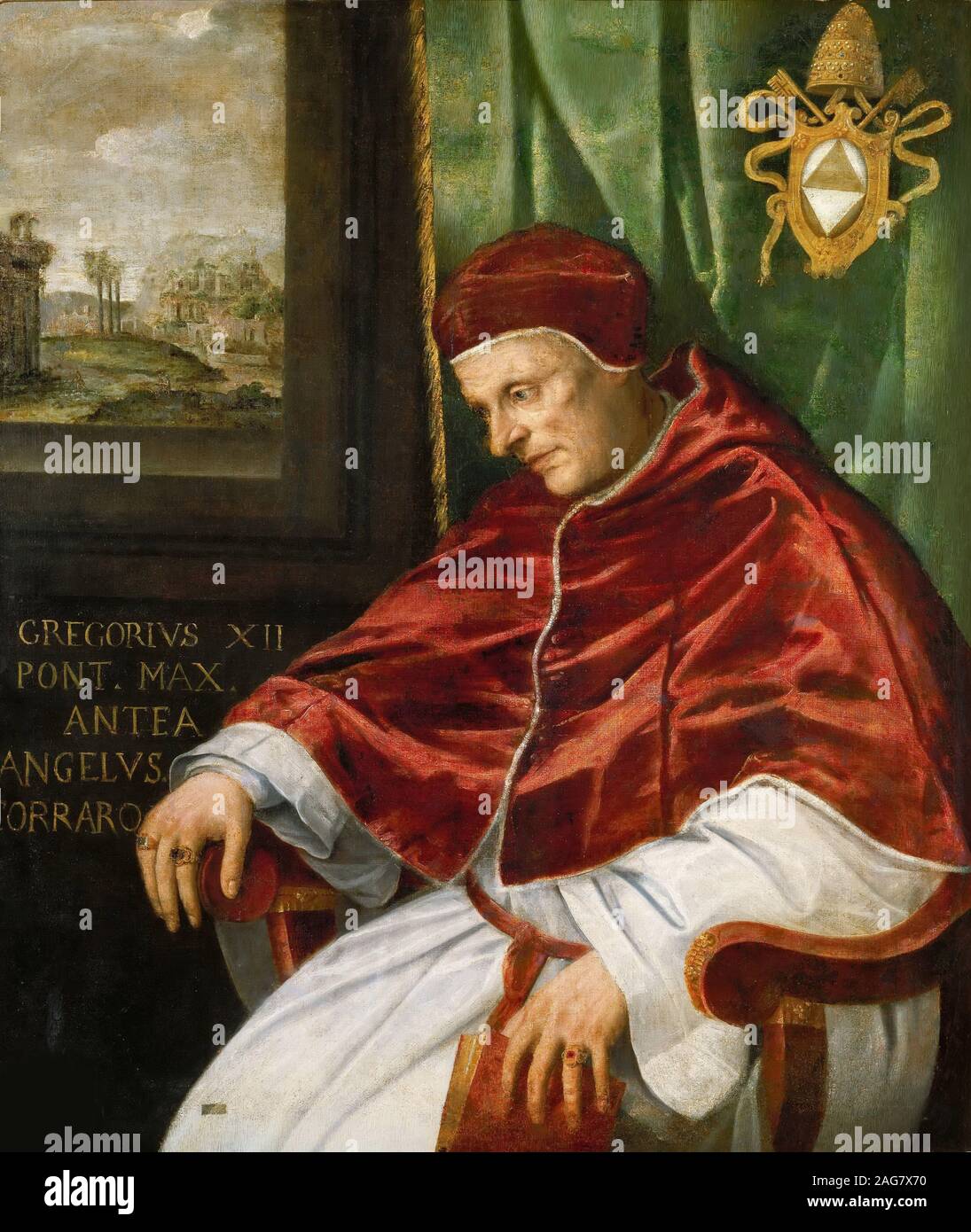 Ritratto di papa Gregorio XII. Trova nella collezione dei Musei Vaticani in Viale Vaticano, Roma. Foto Stock