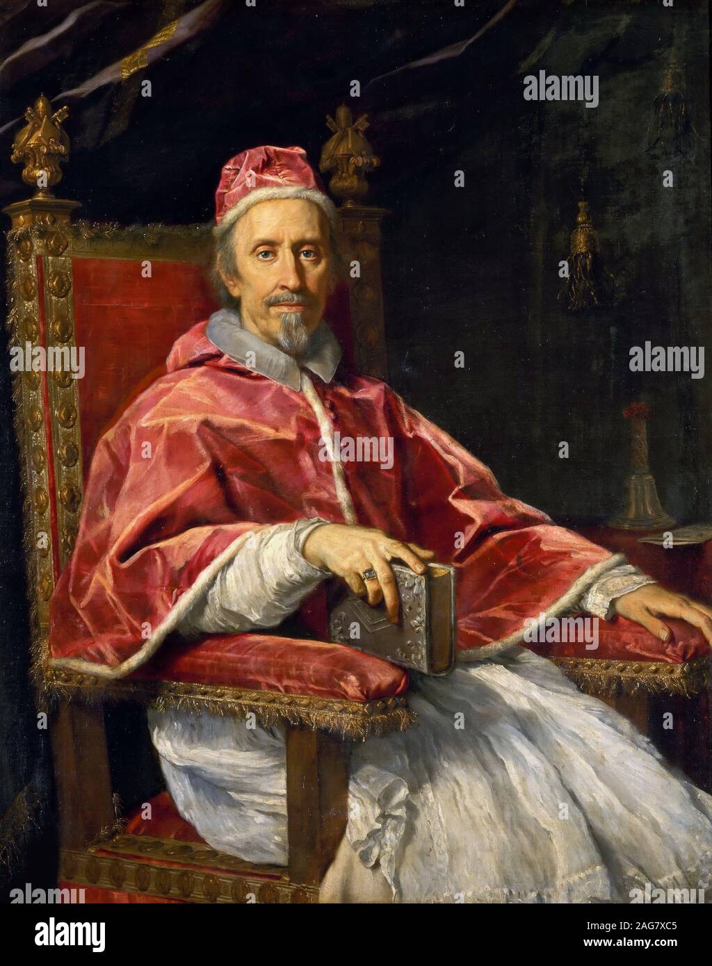 Ritratto di papa Clemente IX (1600-1669), 1669. Trova nella collezione dei Musei Vaticani in Viale Vaticano, Roma. Foto Stock
