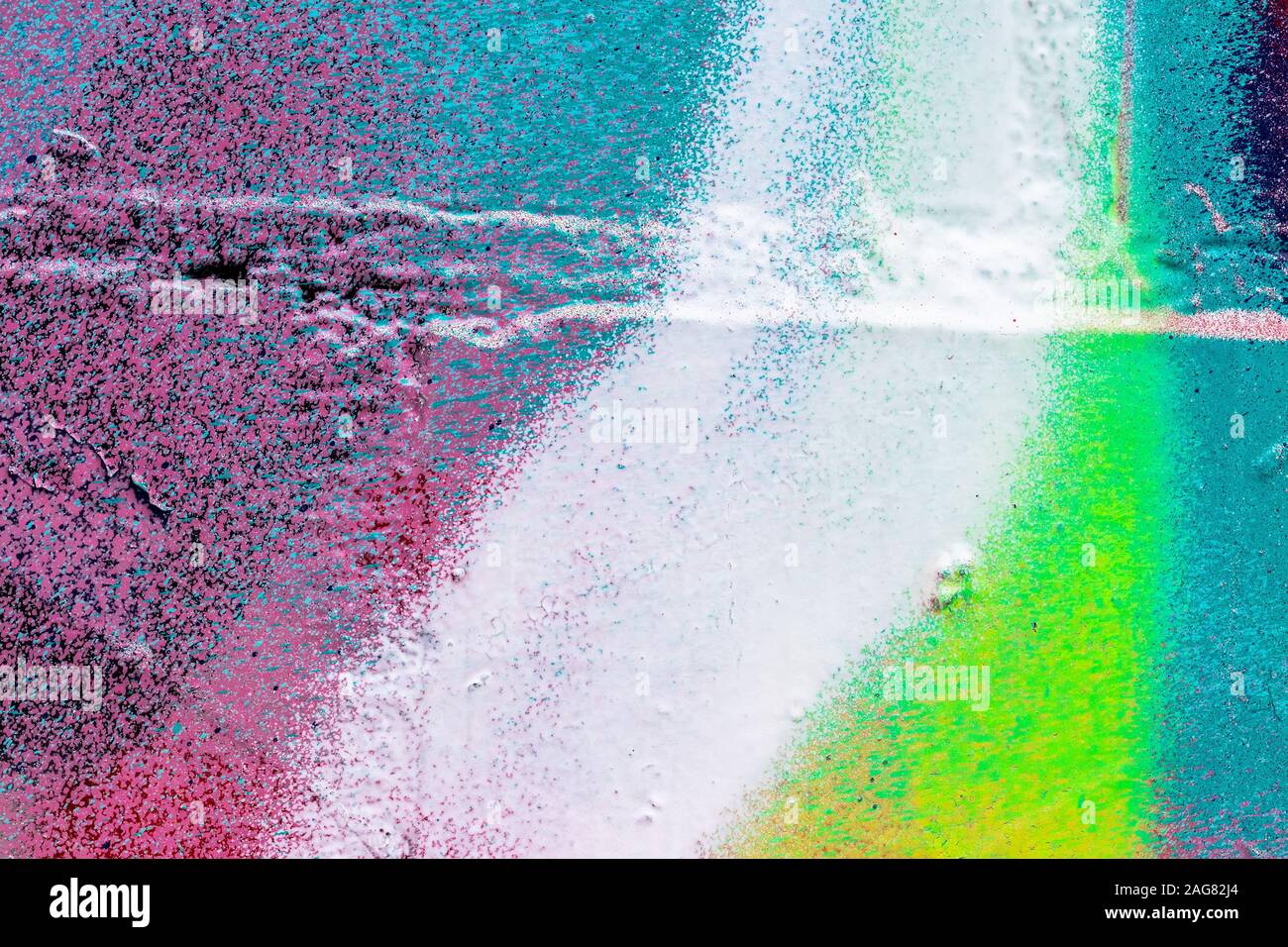 Frammento di graffiti colorati dipinta su un muro di mattoni. Texture. Sfondo astratti per la progettazione. Foto Stock