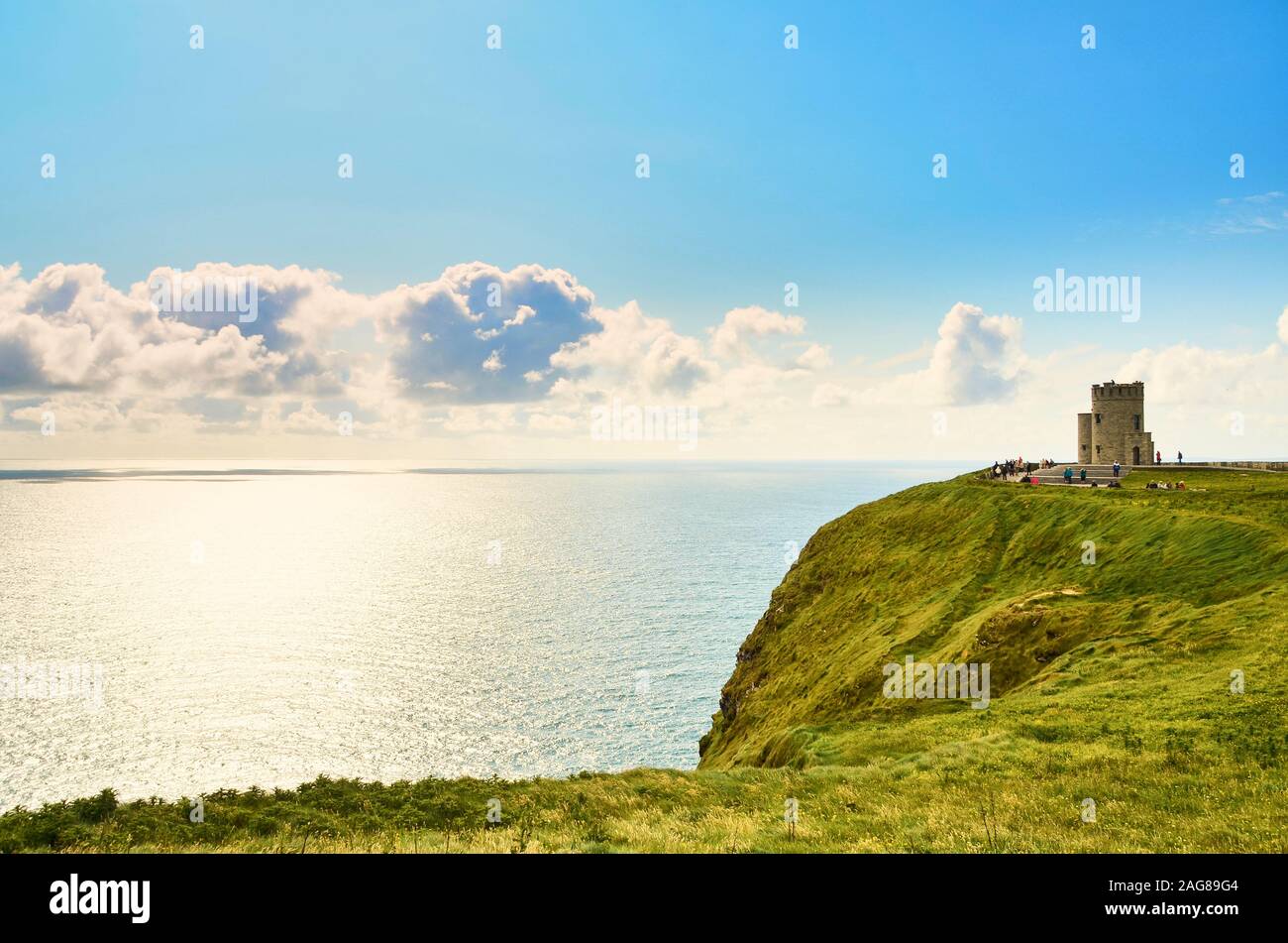 Vista in O'Brien's Tower al Cliffs of Moher Foto Stock