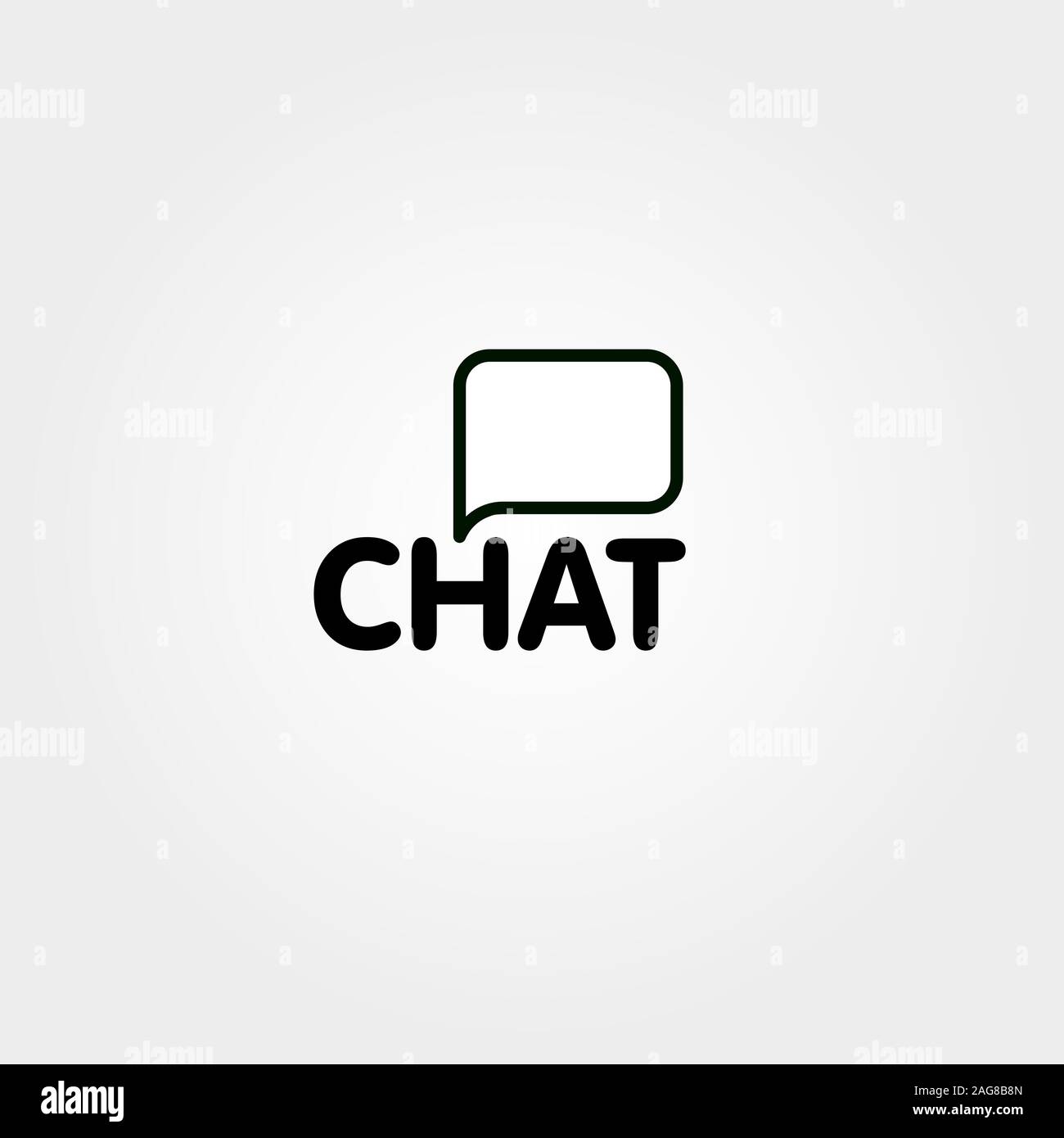 Comunicazione Chat. Finestra di conversazione. Appello del logo del vettore. Icona chat isolato segno. Illustrazione Vettoriale