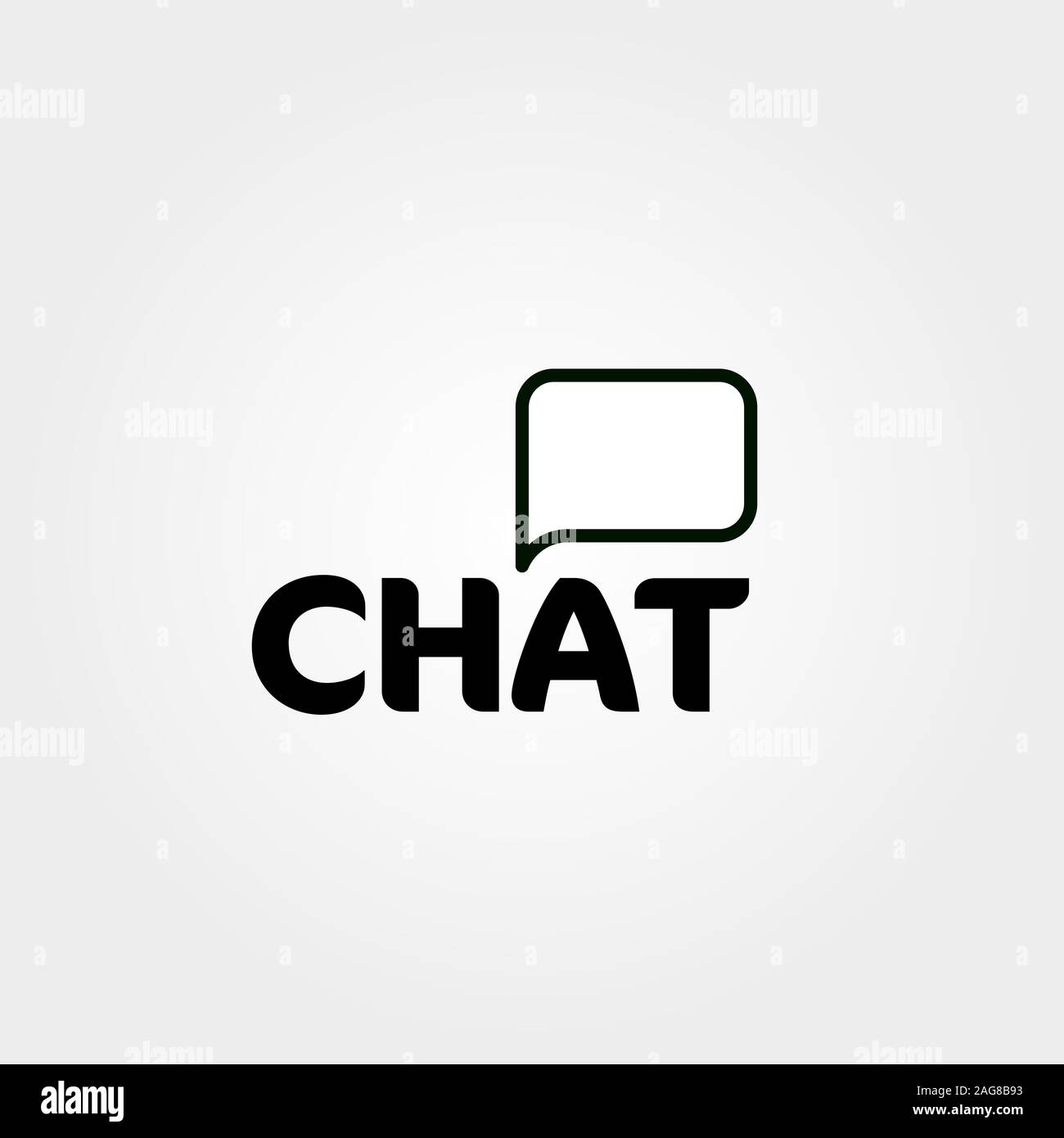 Comunicazione Chat. Finestra di conversazione. Appello del logo del vettore. Icona chat isolato segno. Illustrazione Vettoriale