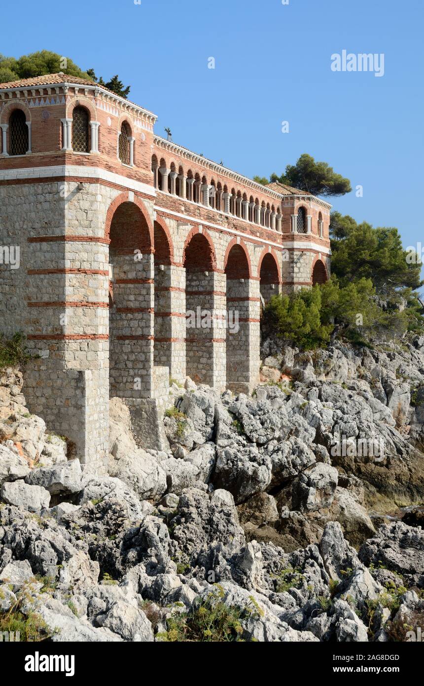 Belle Epoch Belvedere, pergola o follia di Villa Cypris (1904), Baie di Roquebrune Cap Martin Roquebrune Cap Martin Costa azzurra Francia Foto Stock