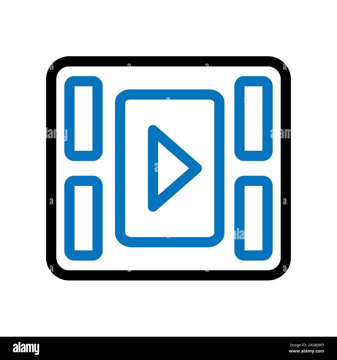 Immagine di progettazione icona linea interfaccia utente di base. Può essere utilizzato anche per l'interfaccia utente. Adatto per applicazioni mobili, applicazioni Web e supporti di stampa. Foto Stock