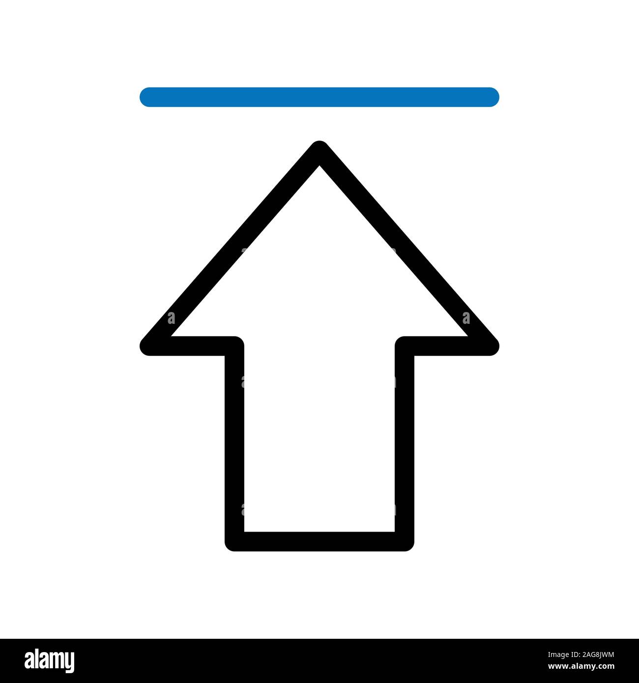 Immagine di progettazione icona linea interfaccia utente di base. Può essere utilizzato anche per l'interfaccia utente. Adatto per applicazioni mobili, applicazioni Web e supporti di stampa. Foto Stock