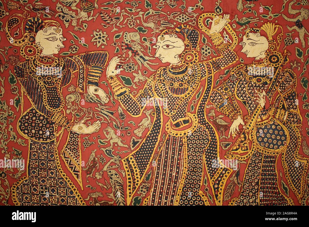 Gujarat Tessili - donne danzanti Foto Stock