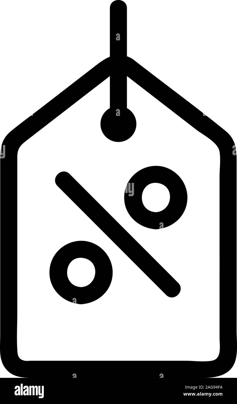 Icona di sconto vettore. Isolate il simbolo di contorno illustrazione Illustrazione Vettoriale