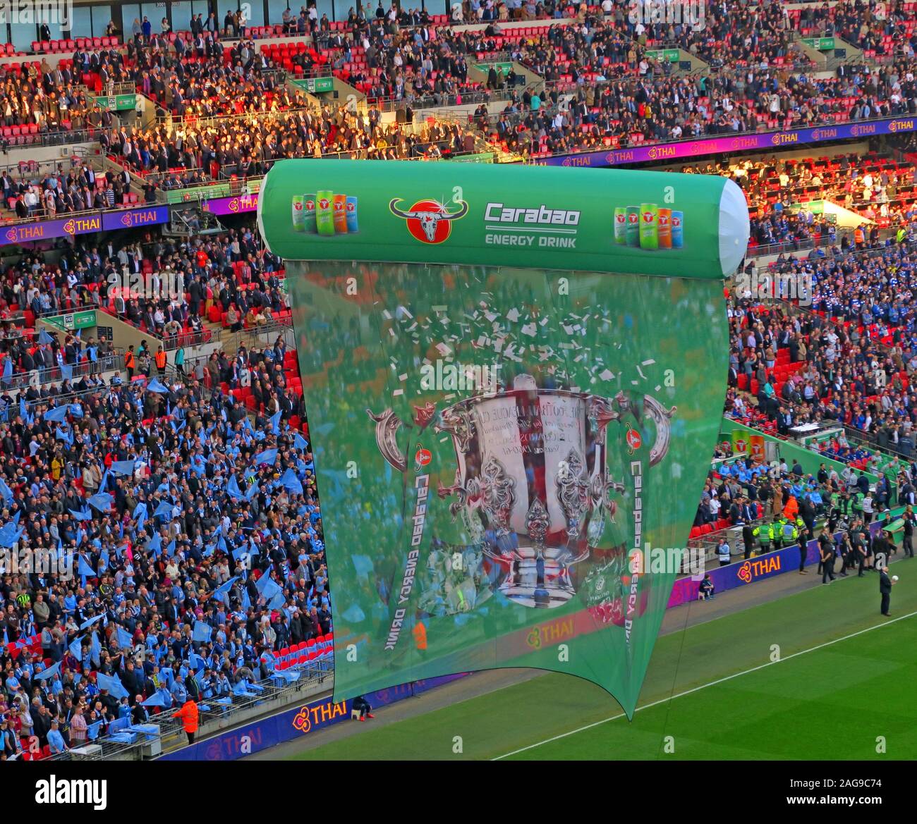 MCFC,Manchester City,Manchester City Football Club vs Chelsea,Carabao cup finale 24/02/2019 Lo stadio di Wembley a Londra, Inghilterra, Regno Unito - Feb2019 Foto Stock
