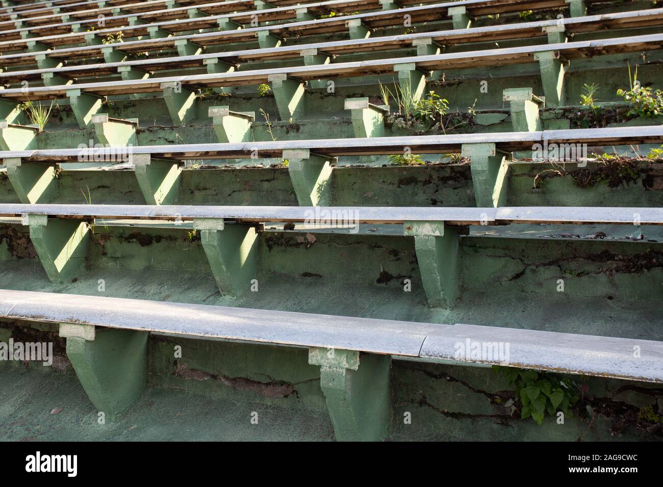 Splendida vista dello Stadio abbandonato di Strahov catturato a Praga Foto Stock