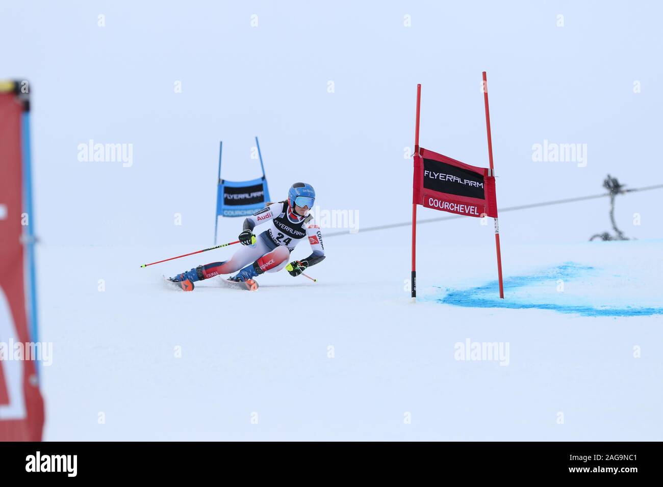 17 dic 2019 Courchevel Francia Audi FIS World Cup 2019/20 Womens Slalom Gigante Foto Stock