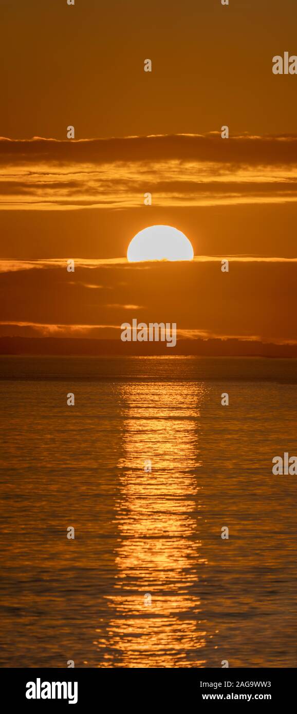Tramonto, Reykjavik, Islanda Foto Stock
