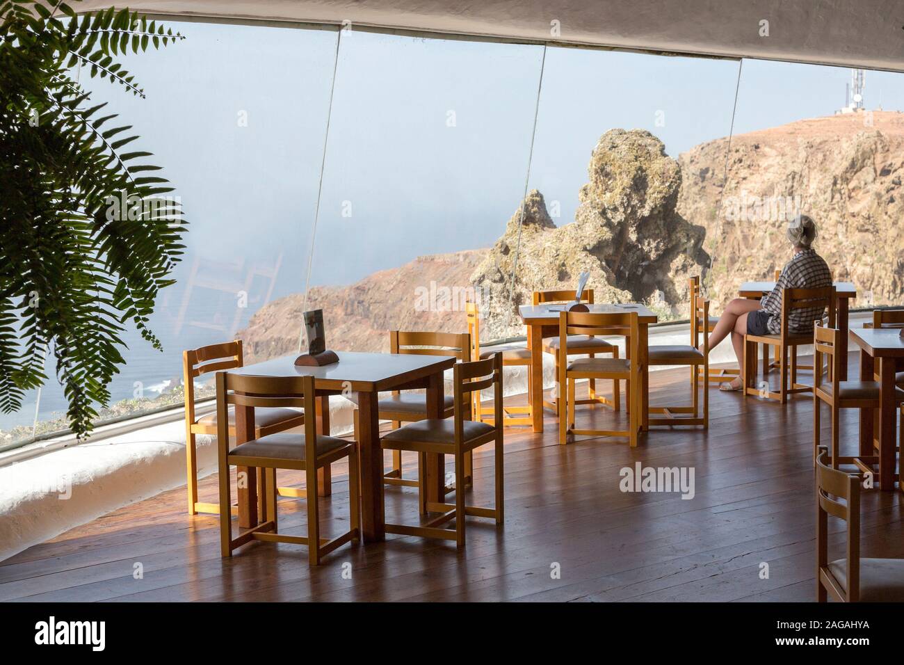 Vista dal Mirador del Rio, Lanzarote, Isole Canarie, Spagna Foto Stock