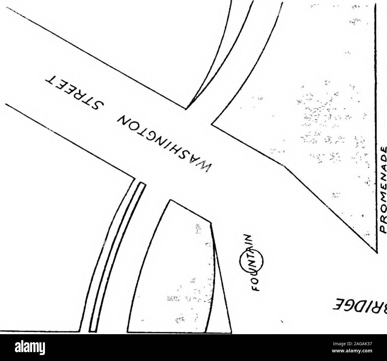 . Meglio Binghamton; una relazione al Mercantile-Press Club di Binghamton, N. Y., settembre 1911. L'intersezione di acqua e strade di Washington, Binghamton ho allegare uno schizzo che dà un'idea per il miglioramento del punto e per ora molto scomodo intersezione di idroe strade di Washington. Il mio pensiero è che l'unità, che willnecessarily essere vicino al bordo presso South Street ed Emerson luogo,qui dovrebbe essere abbastanza arretrato per lasciare spazio ad un sentiero per windpleasantly, amid bassa grumi di arbusti, in piena vista dei fiumi;che all'apice del punto una circolare outlook dovrebbe Foto Stock