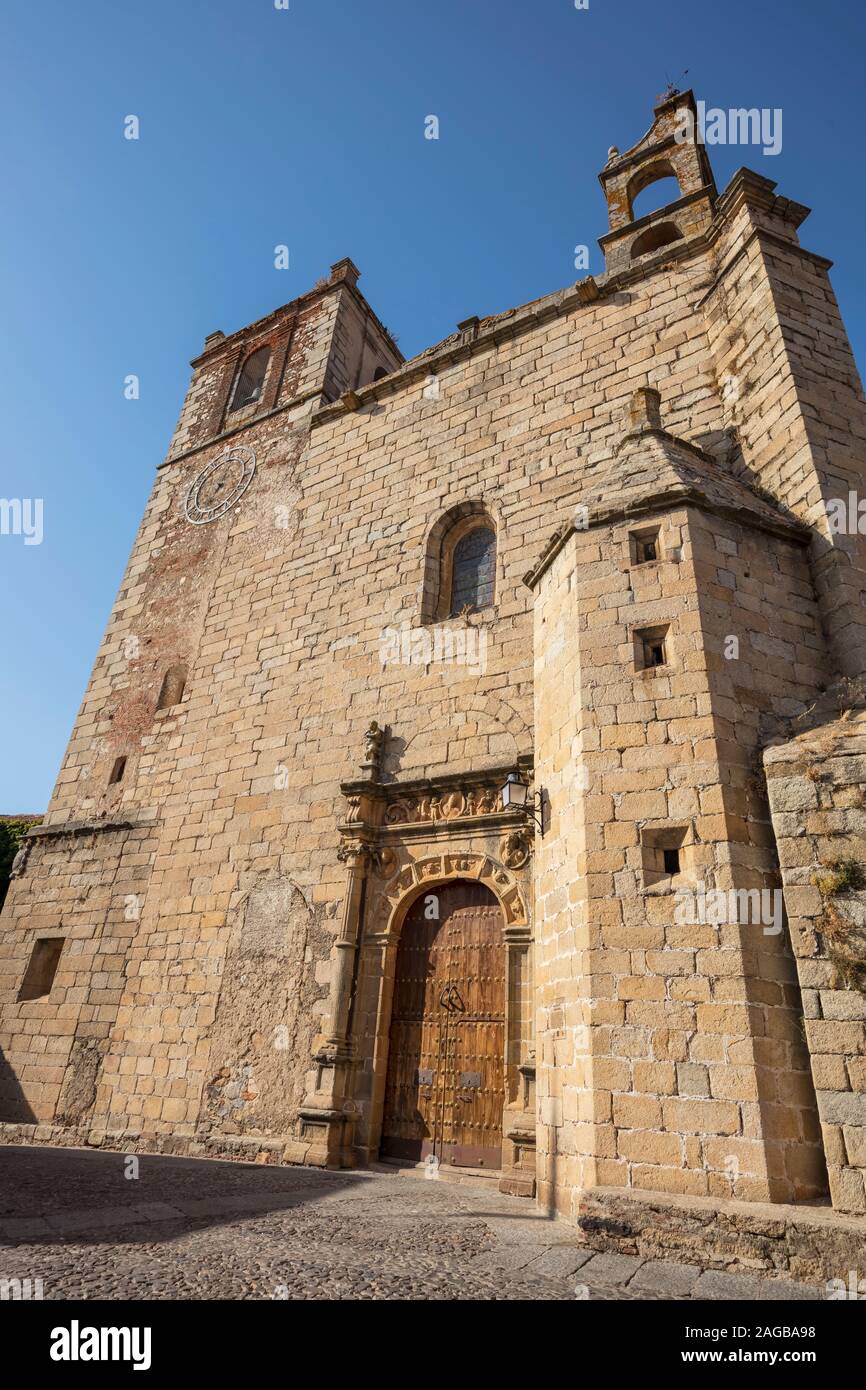 La città vecchia di Caceres città patrimonio mondiale Herigate nella regione Estremadura, Spagna. Foto Stock