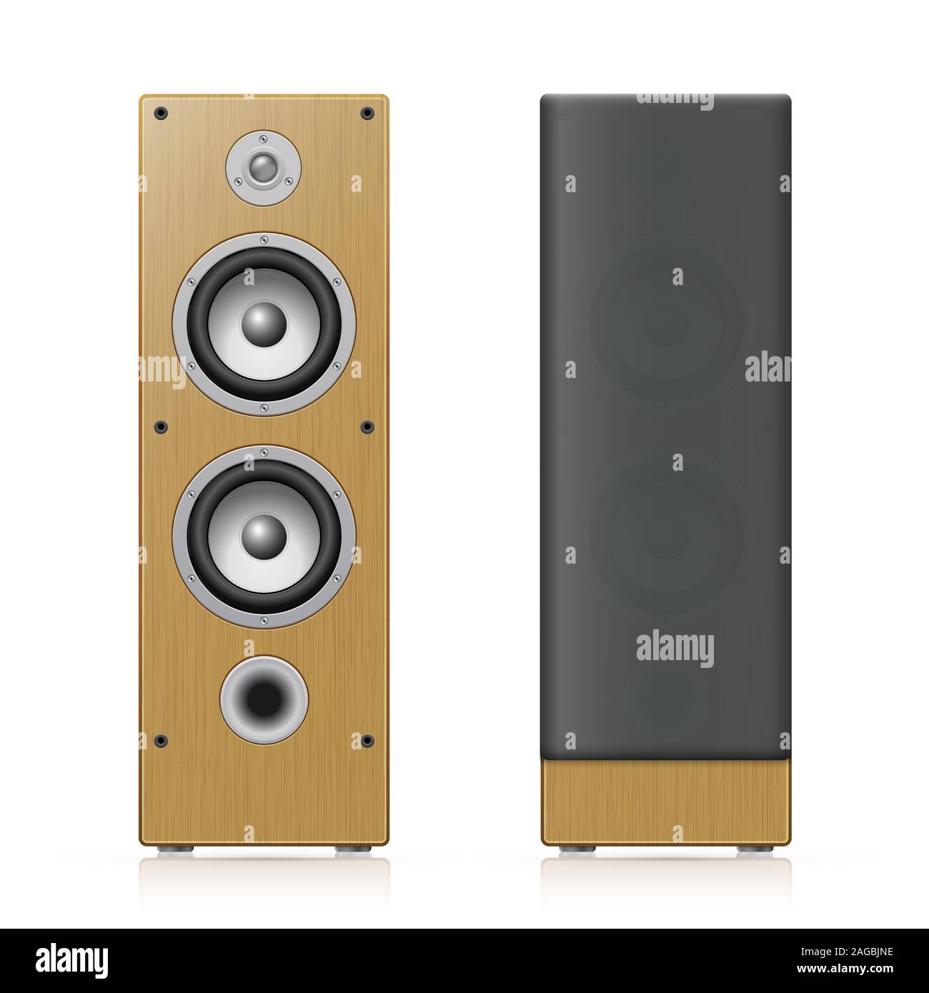 Set Di Altoparlanti Bluetooth Diversi Colori Su Sfondo Colorato Bianco Tecnologia Musica Audio Suono Design Stereo Nero Image163102460