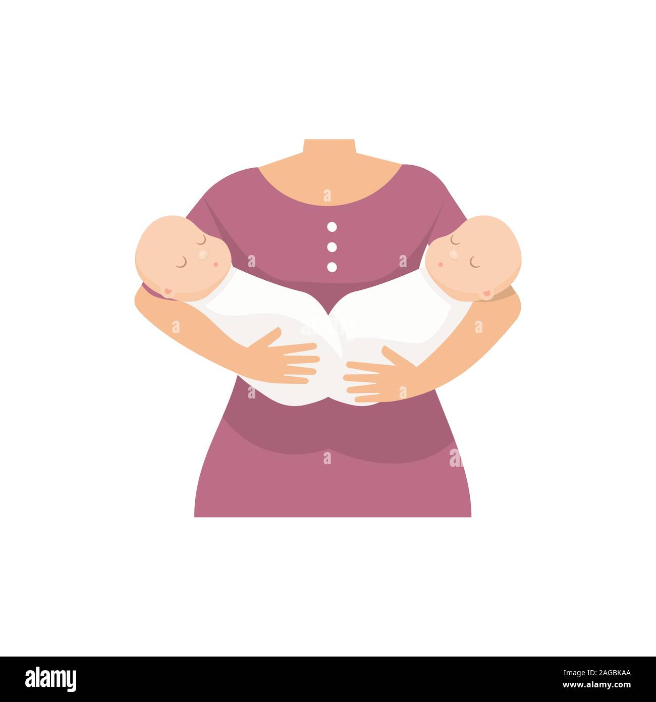 Maternal twins Immagini Vettoriali Stock - Alamy