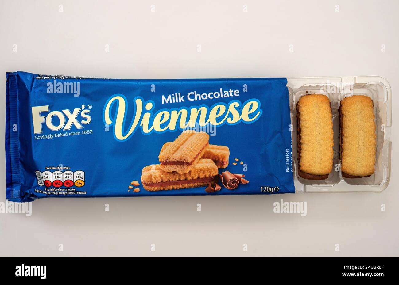 Fox in cioccolato al latte biscotti Viennese Foto Stock
