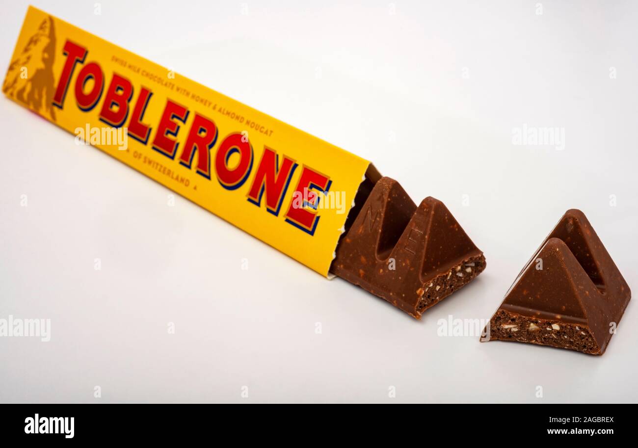 Toblerone chocolate bar Foto Stock