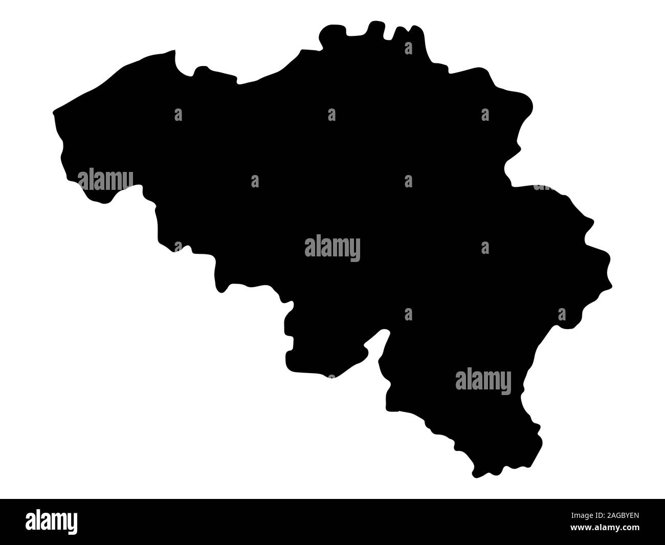 Belgio Mappa Silhouette illustrazione vettoriale EPS 10 Illustrazione Vettoriale