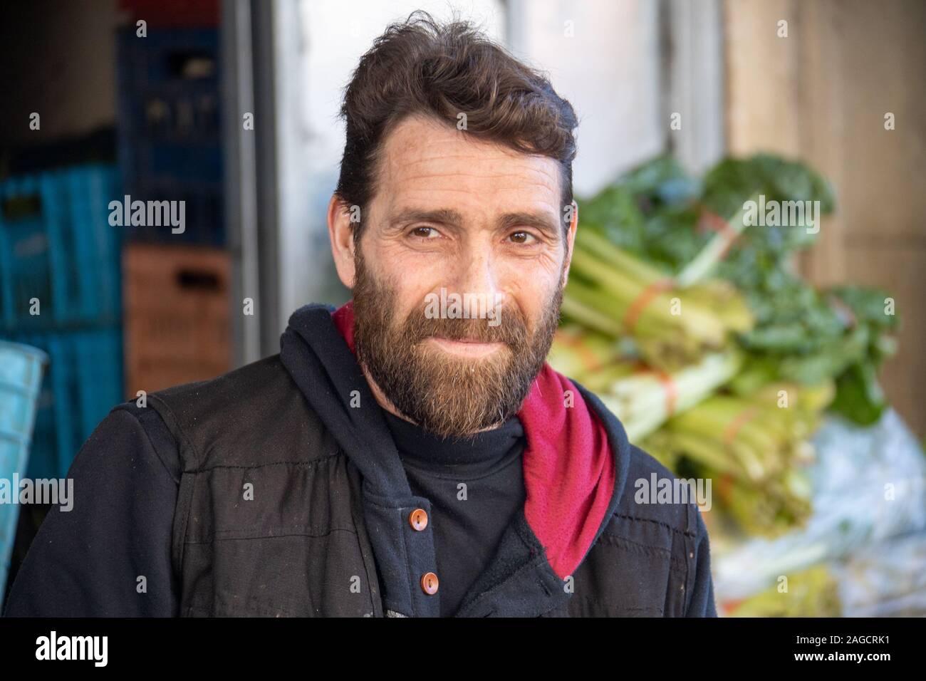 Uomo libanese, Souk Area, Tripoli o Trablus, Libano Foto Stock