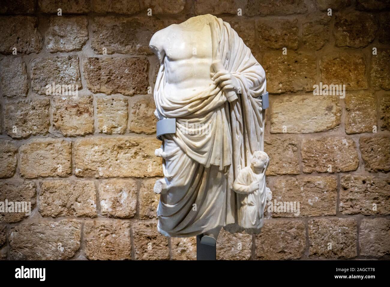 Il Museo del Castello, Raymond de St Gilles Cittadella, Castello di Tripoli, Tripoli, Libano Foto Stock