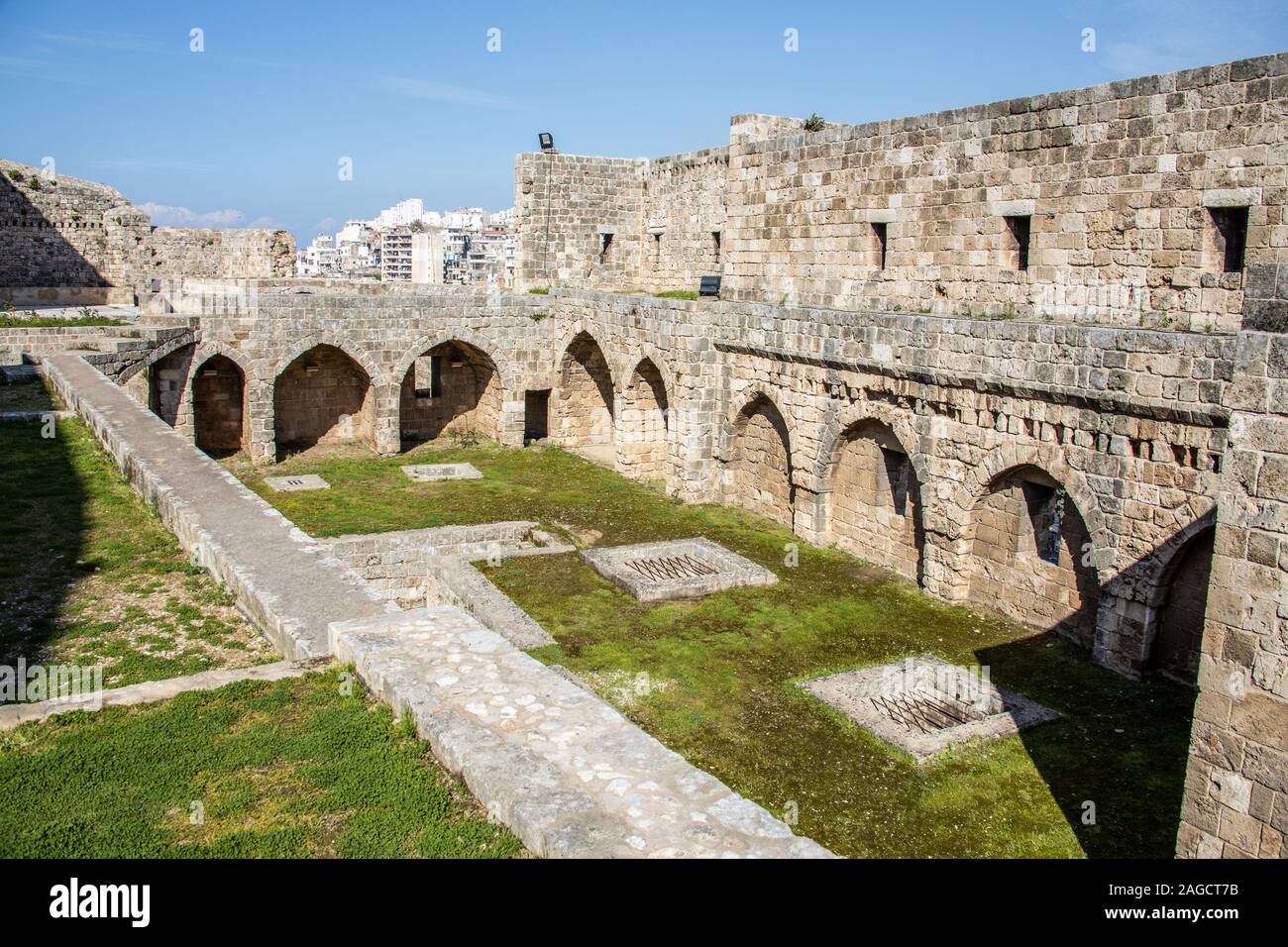 Raymond de St Gilles Cittadella, Castello di Tripoli, Tripoli, Libano Foto Stock