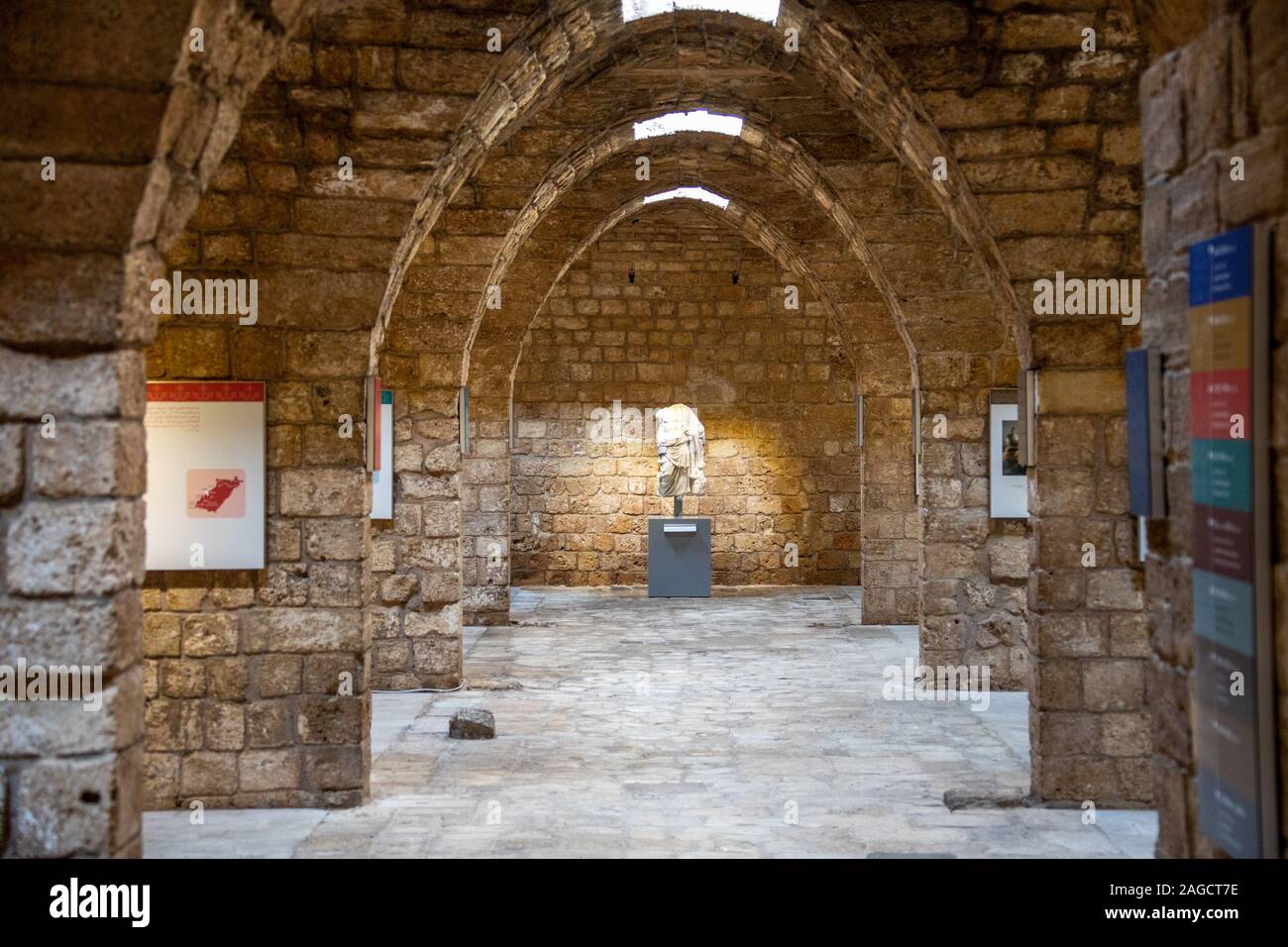 Il Museo del Castello, Raymond de St Gilles Cittadella, Castello di Tripoli, Tripoli, Libano Foto Stock