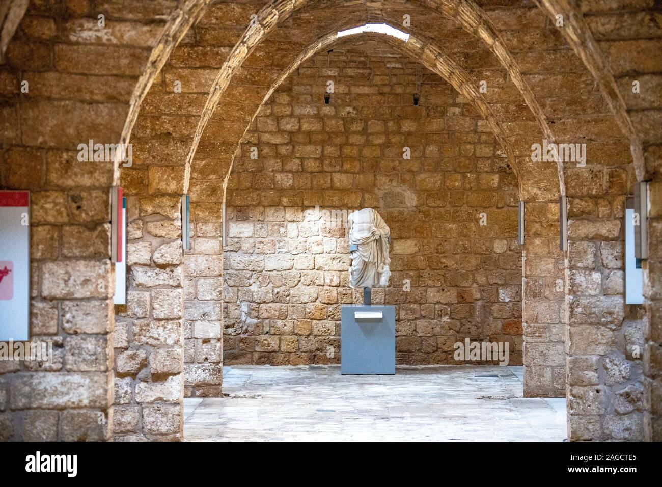 Il Museo del Castello, Raymond de St Gilles Cittadella, Castello di Tripoli, Tripoli, Libano Foto Stock