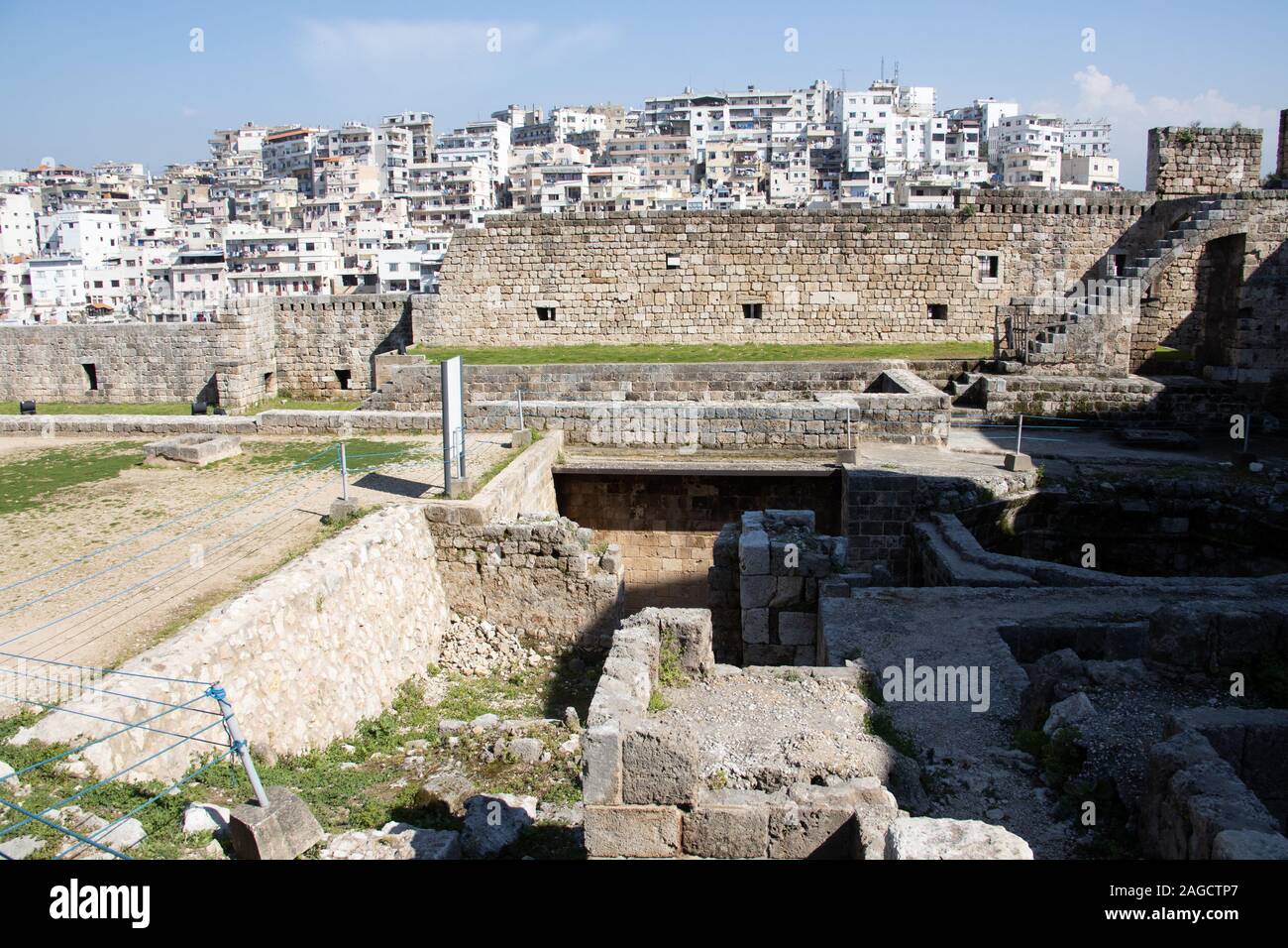 Raymond de St Gilles Cittadella, Castello di Tripoli, Tripoli, Libano Foto Stock
