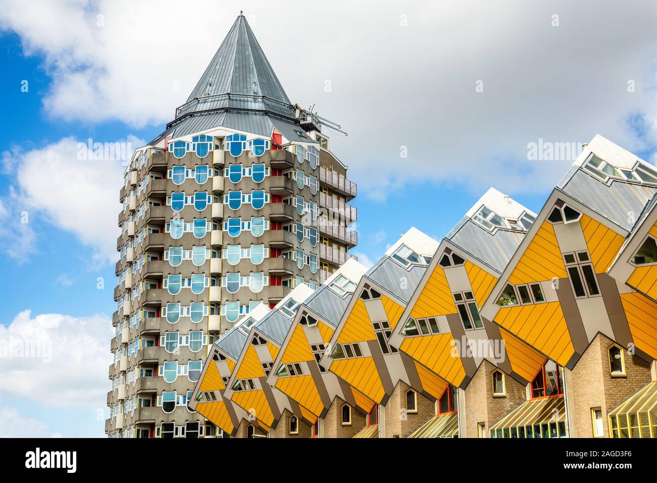 Edifici moderni nel centro di Rotterdam. Paesi Bassi Foto Stock