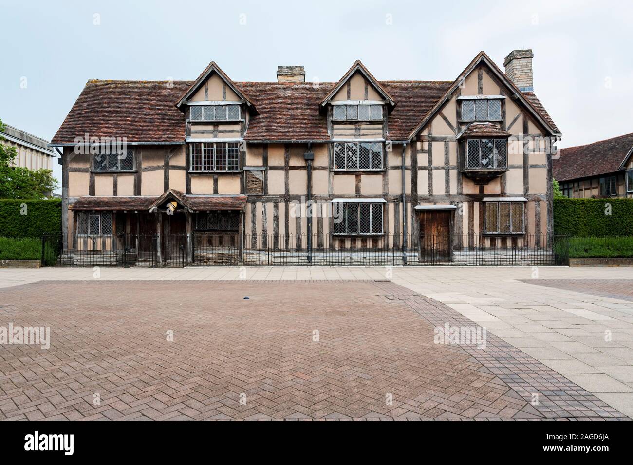 La casa natale di William Shakespeare su Henley Street a Stratford Upon Avon, Warwickshire, Inghilterra, Regno Unito Foto Stock