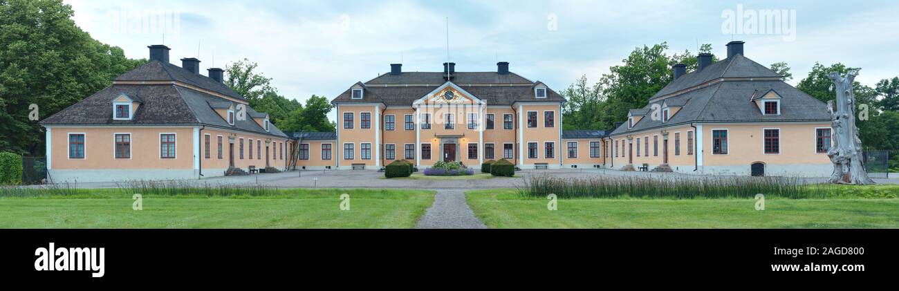 Immagine panoramica dell'edificio principale di Lövstabruk (Lövsta), a Roslagen, Svezia Foto Stock