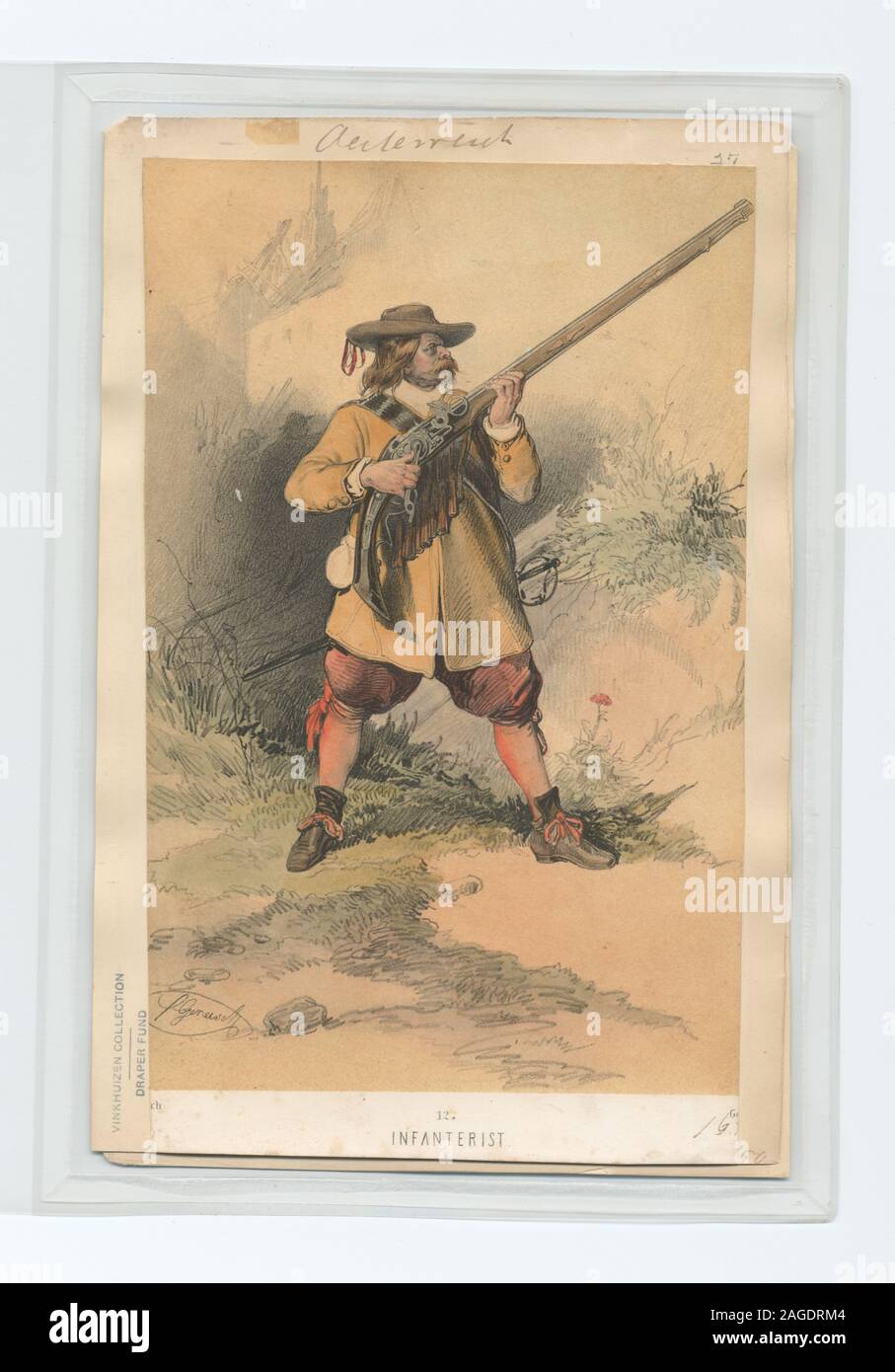 Il fondo a pettine; Infanterist. 1650 Foto Stock