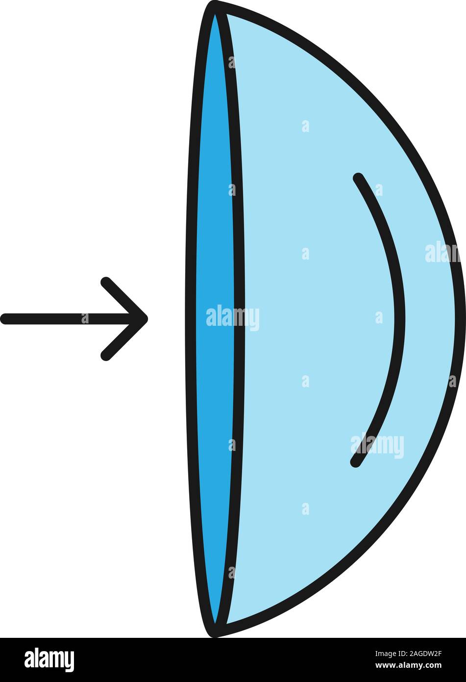 Occhio lenti a contatto istruzioni di rimozione di colore icona. Isolato illustrazione vettoriale Illustrazione Vettoriale