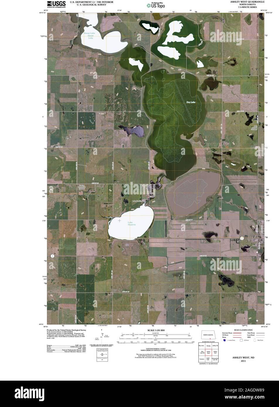 Mappa di ashley, dakota del nord immagini e fotografie stock ad alta
