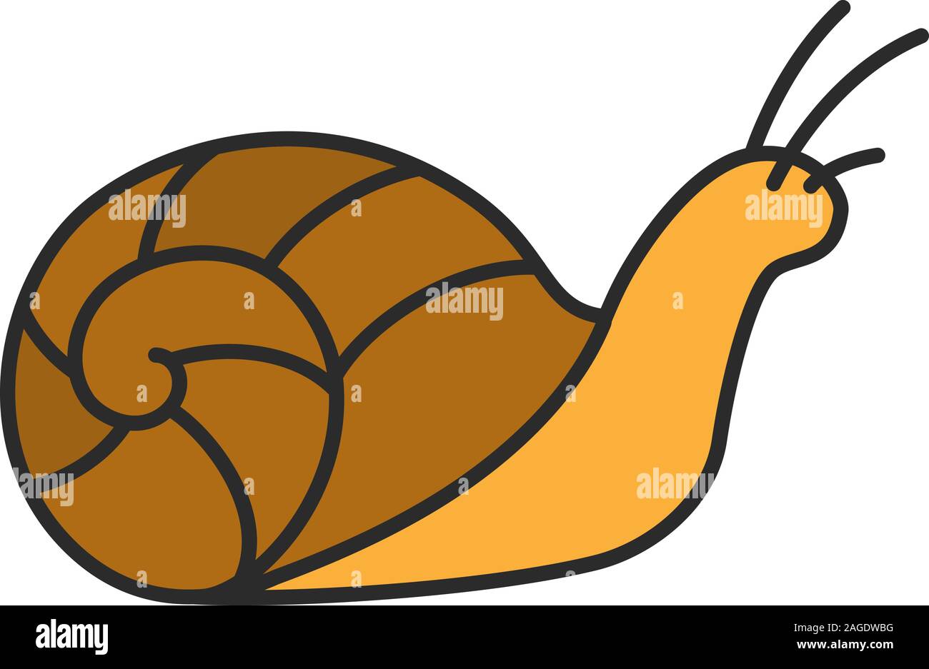 Lumaca icona di colore. Slug. Isolato illustrazione vettoriale Illustrazione Vettoriale