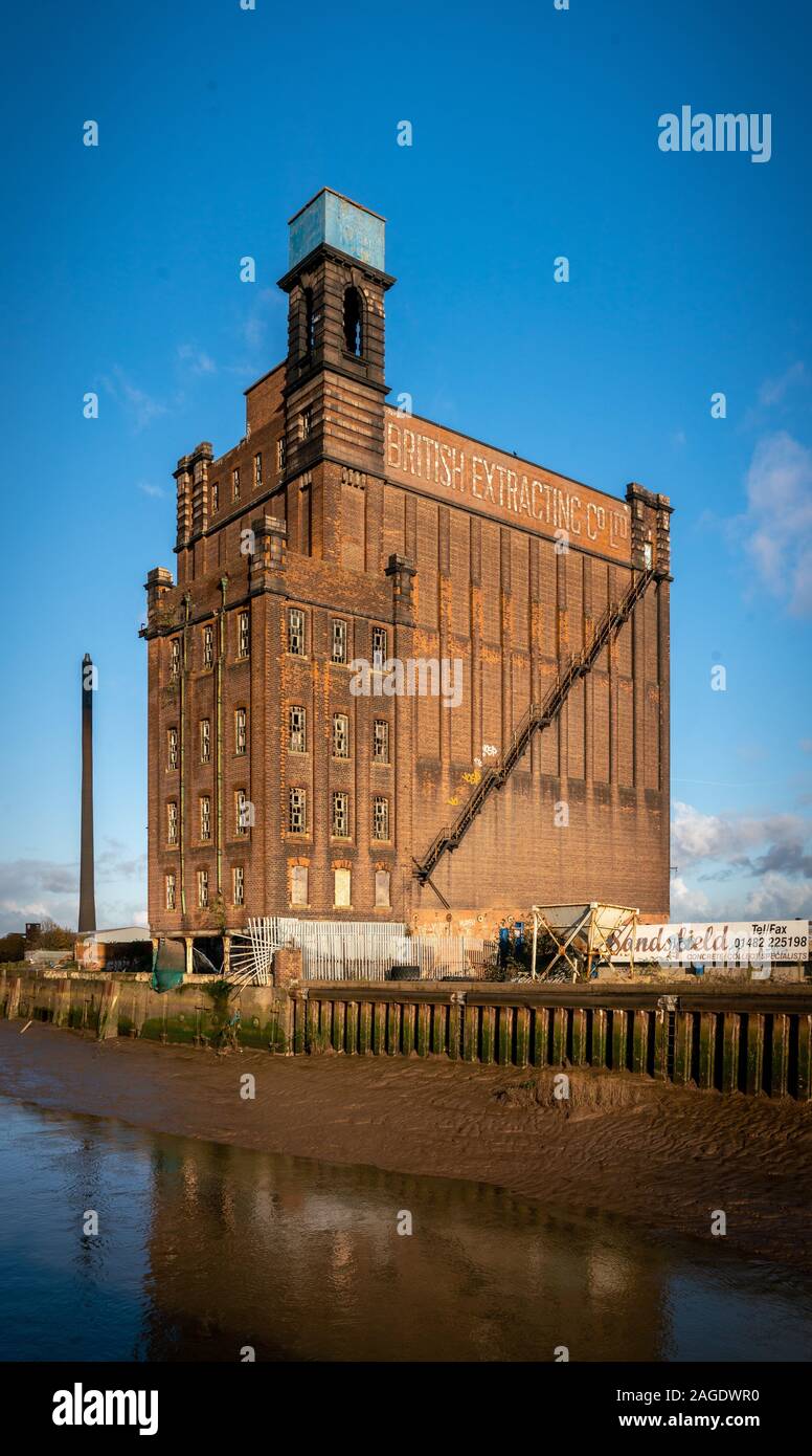 British Extracting Co. Edificio sul fiume Hull Foto Stock