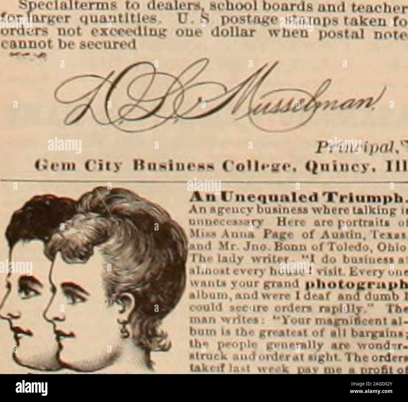 . Penman arte ufficiale e Penman's Gazette. Venti-quattro pagine di cordone questione MUNSON FONOGRAFIA. Abbiamo, stampato in buona forma e readvlo utilizzare nelle classi, le seguenti lezioni di lettura:1. L'amanuense liirl.a. L'ene tsh TonRue.3 Fa*- in un Horse-Car, (illustrata.) 4. Il ritorno degli uccelli. 5. Websters Iariiel parlato a Albanr. Tutti iji il migliore stile di Munson fonografia.Prirg 10 etn/s per ogni. 25 centesimi per tre,40 centesimi per cinque. Anche un elenco di contrazioni e parole oiof posizione, con derivati. Prezzo dieci centAddress S. S. PACKARD, editore, 101 East 23d street, - New Yorl. Che cosa Foto Stock