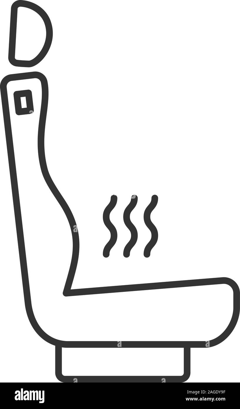 Riscaldati sedile auto icona lineare. Linea sottile illustrazione. La sede  più calda. Simbolo di contorno. Il vettore isolato disegno di contorno  Immagine e Vettoriale - Alamy
