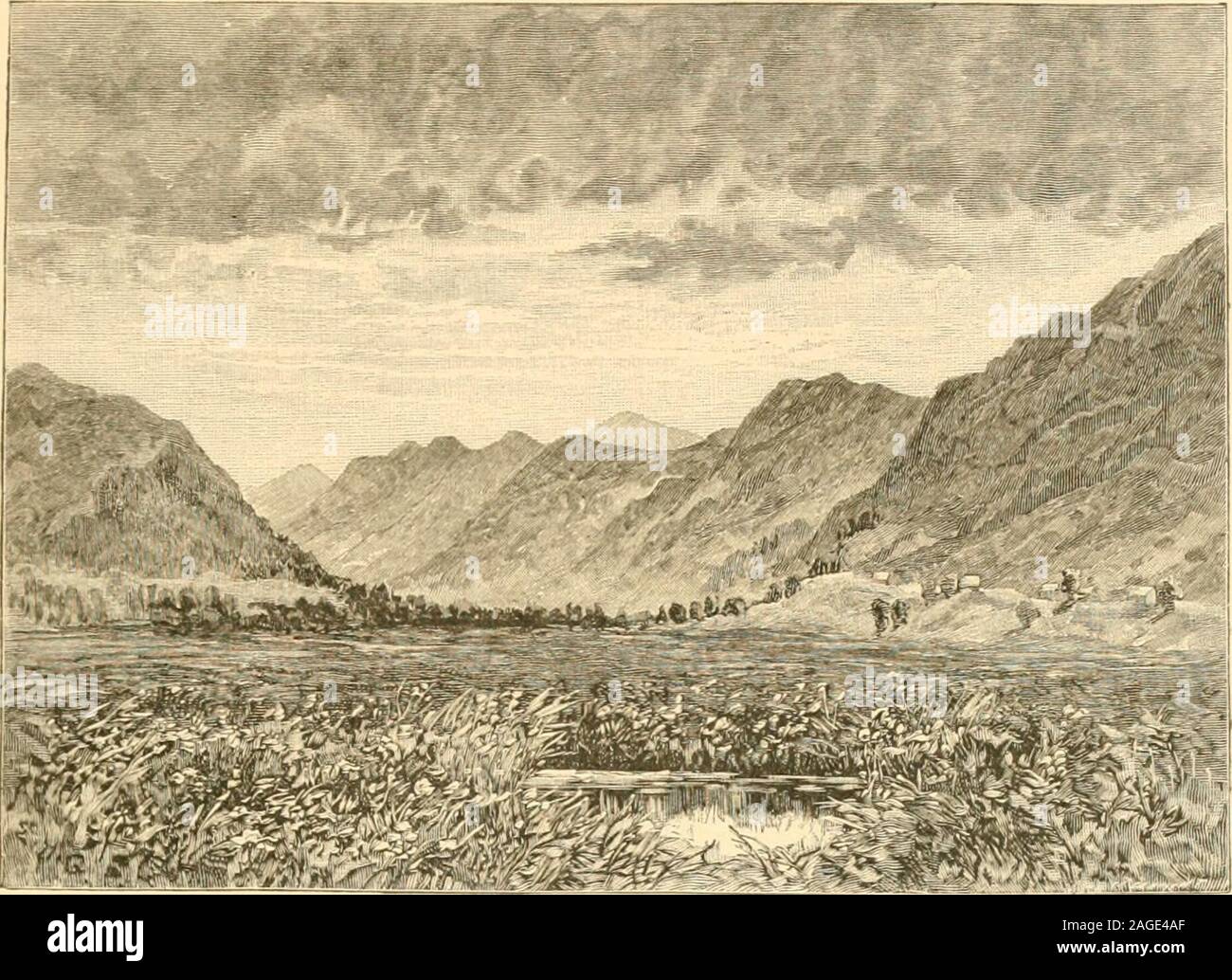 . Le opere poetiche di Sir Walter Scott, baronet; ed. con una attenta revisione del testo. La signora del lago. 199. Passò in rassegna la sua piccola orda di uomini, che ha incontrato come torrenti dall'altezza In highland dales i loro ruscelli unite, Sti41 raccolta, come essi versare lungo una voce più forte, una marea di più forte, fino al rendezvous si fermarono da centinaia di prompt per colpi e sangue, ogni addestrato alle armi poiché la vita ha cominciato, possedere senza cravatta ma al suo clan. Nessun giuramento ma dalla sua chieftains mano. Nessuna legge ma Roderick Dhus comando. Che l'estate mattino aveva Roderick DhuSurveyed gonne di Bienvenue,e inviato il suo sco Foto Stock