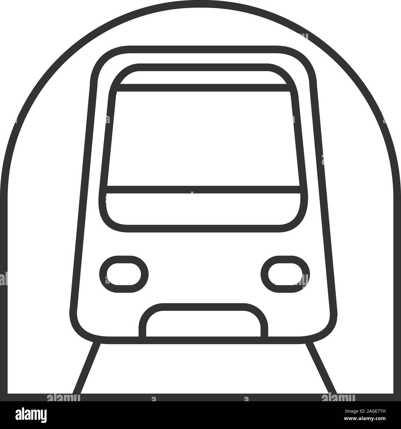 Metro lineare di icona. Metropolitana sotterranea. Linea sottile illustrazione. Transito Rapido. Simbolo di contorno. Il vettore isolato disegno di contorno Immagine e Vettoriale - Alamy