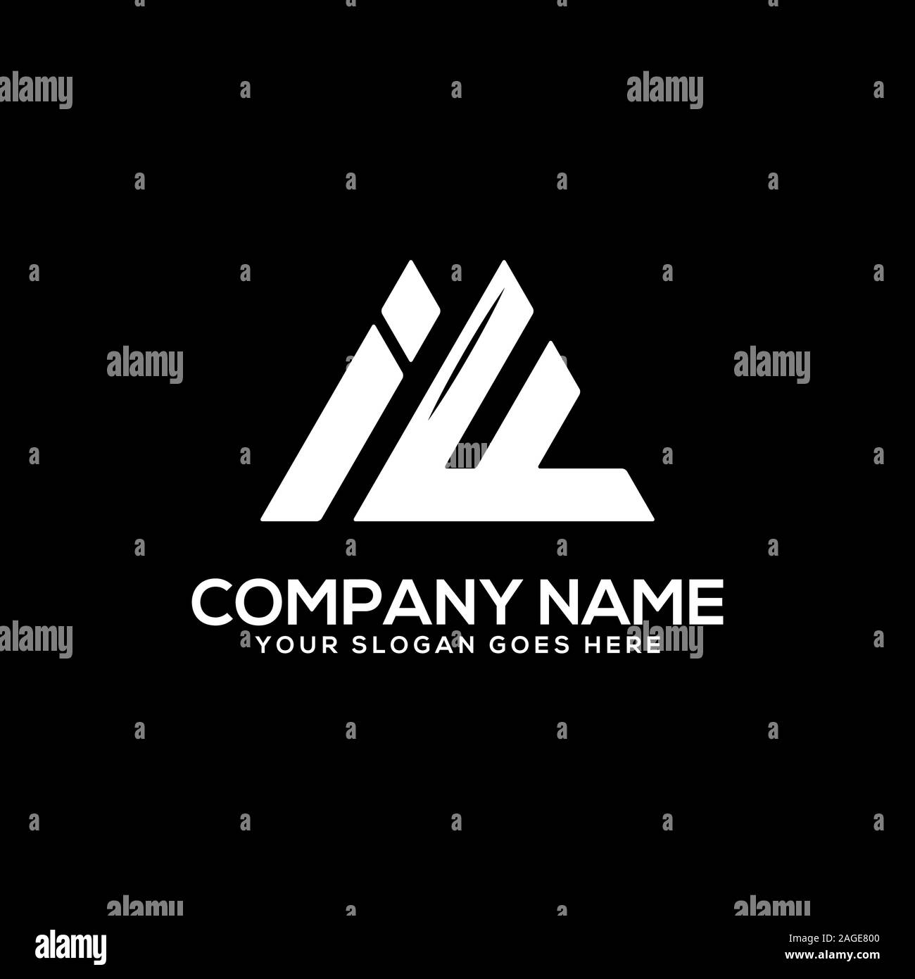 Se il logo iniziale ispirazione, I e F vettore logo, può essere utilizzato lo sport, finanza, impresa modello di logo Illustrazione Vettoriale