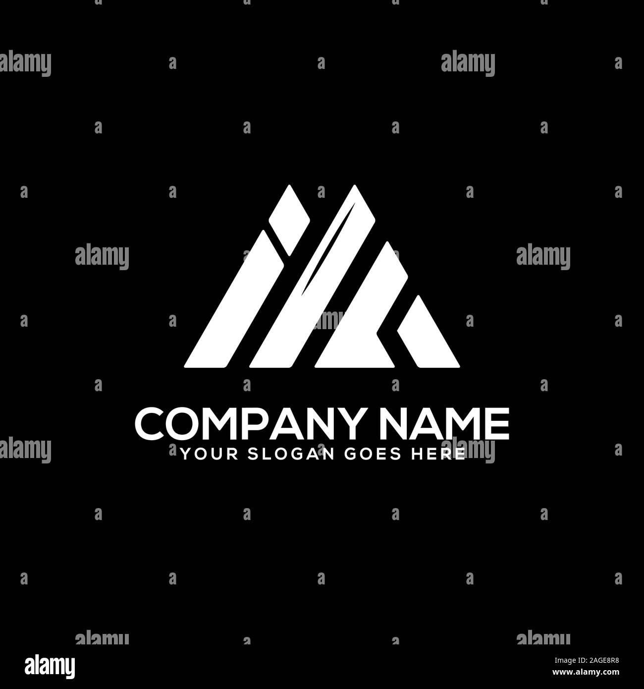 Se il logo iniziale ispirazione, io e un logo vettore, può essere utilizzato lo sport, finanza, impresa modello di logo Illustrazione Vettoriale