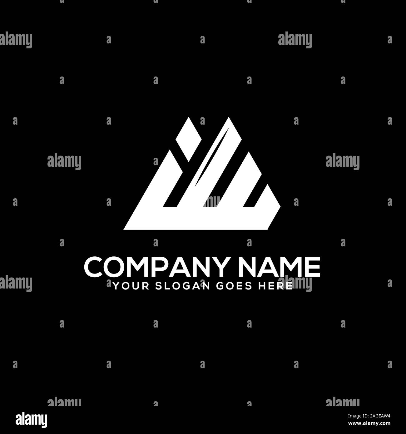 I W logo iniziale ispirazione, io e W vettore logo, può essere utilizzato lo sport, finanza, impresa modello di logo Illustrazione Vettoriale