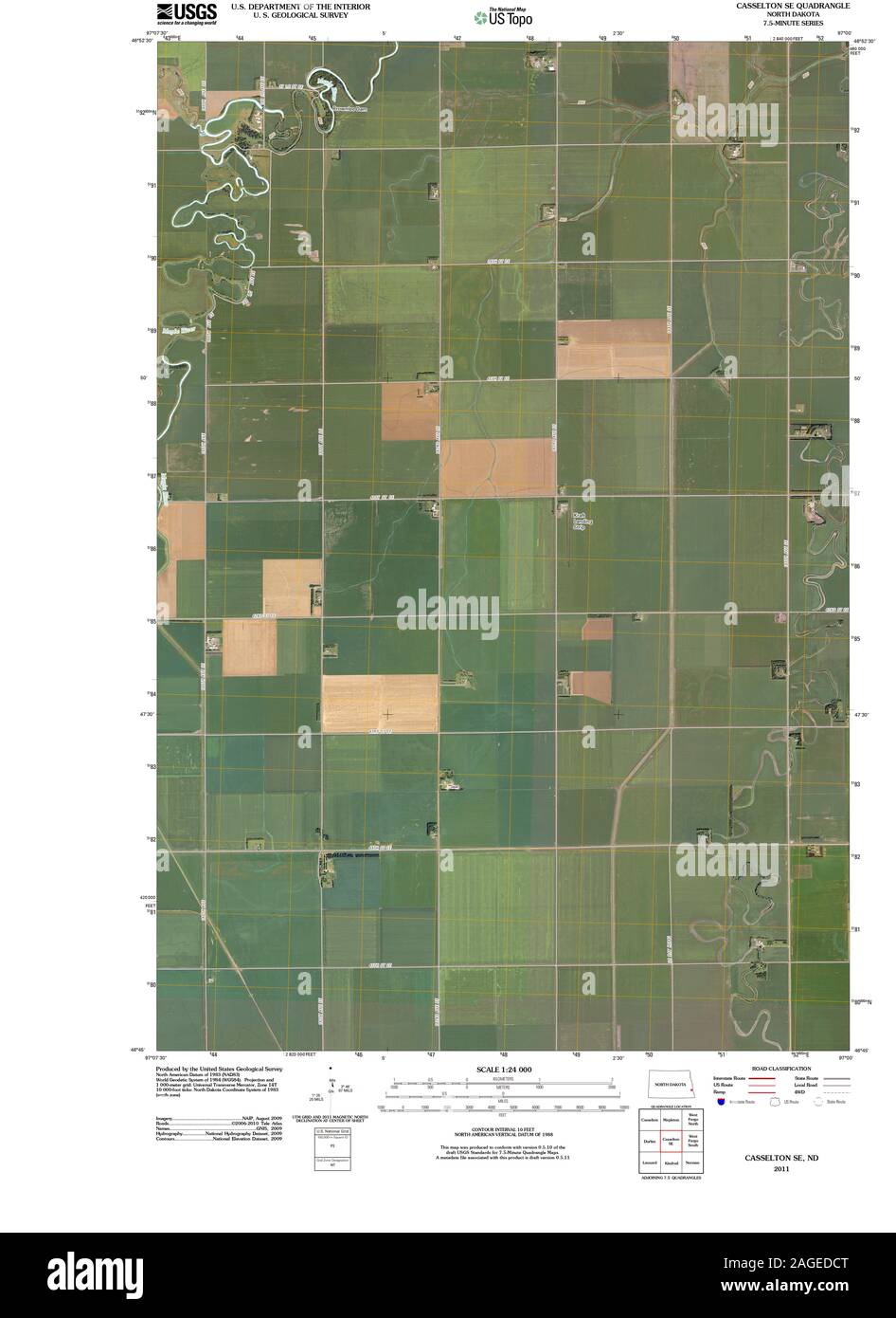 Mappa di casselton, dakota del nord immagini e fotografie stock ad alta
