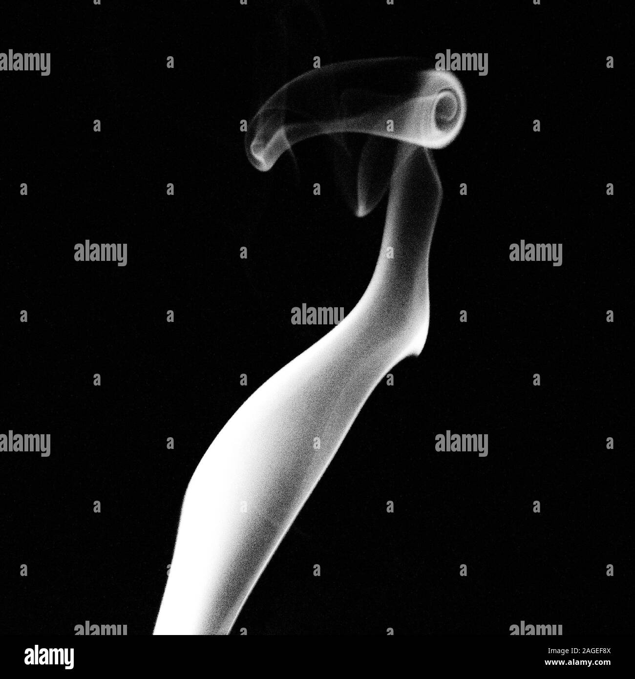 Fotografia di natura morta ripresa di fumo su sfondo nero - ottimo per uno sfondo fresco Foto Stock