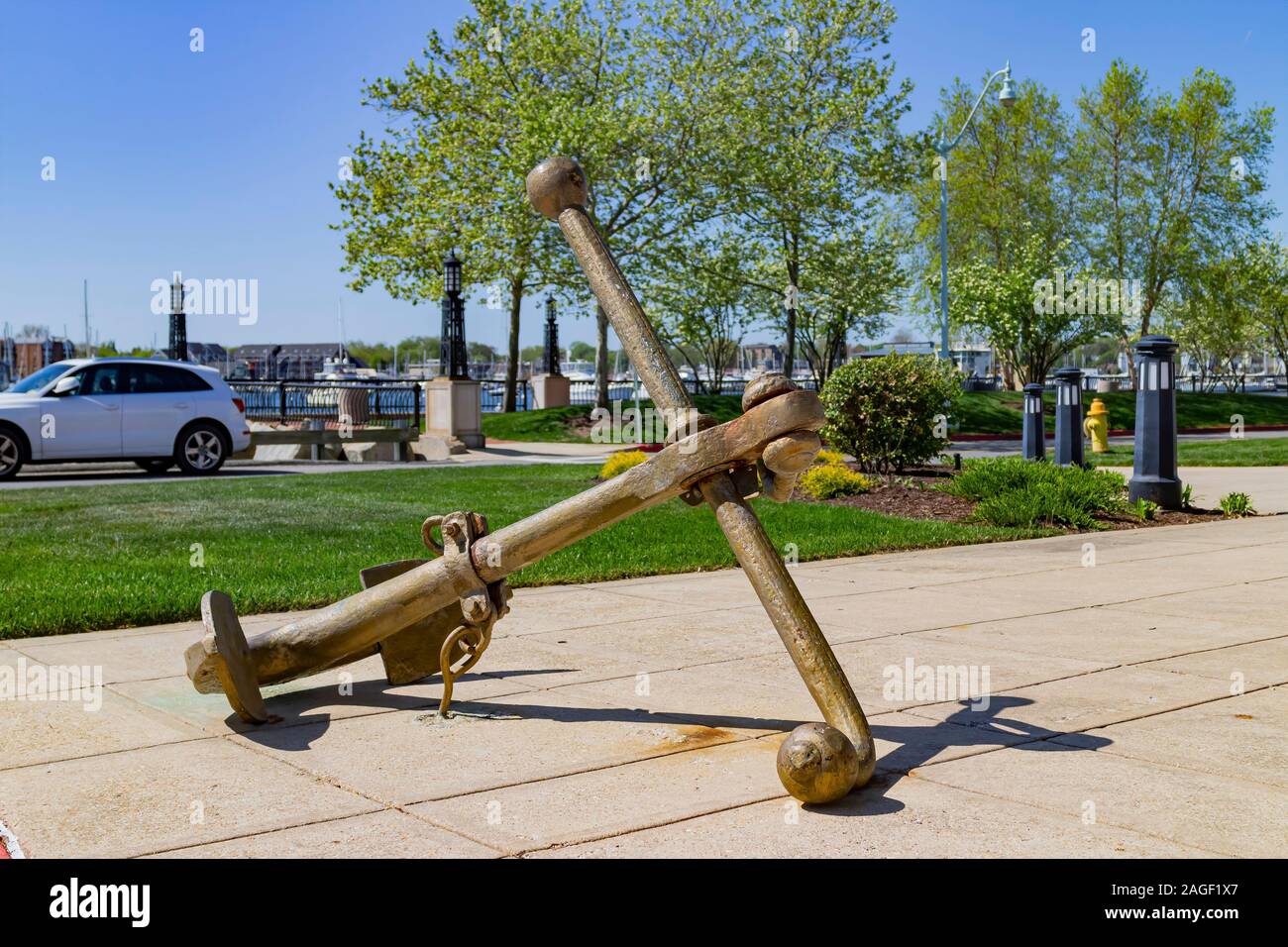 Ancoraggio di oro in Accademia Navale degli Stati Uniti, Baltimore Foto Stock
