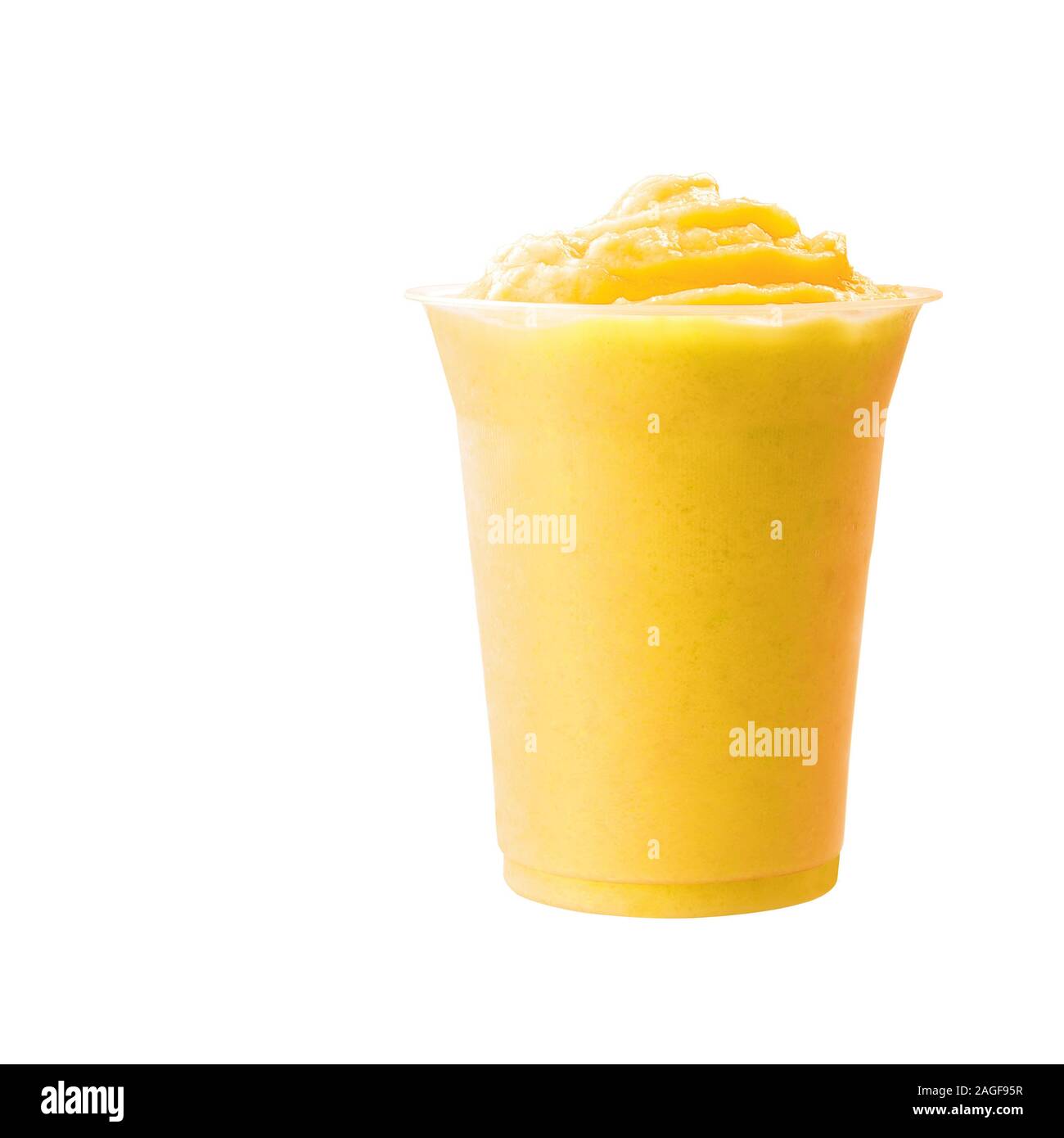 Yogurt o yogurt mango drick di ghiaccio su un nuovo sfondo Foto Stock