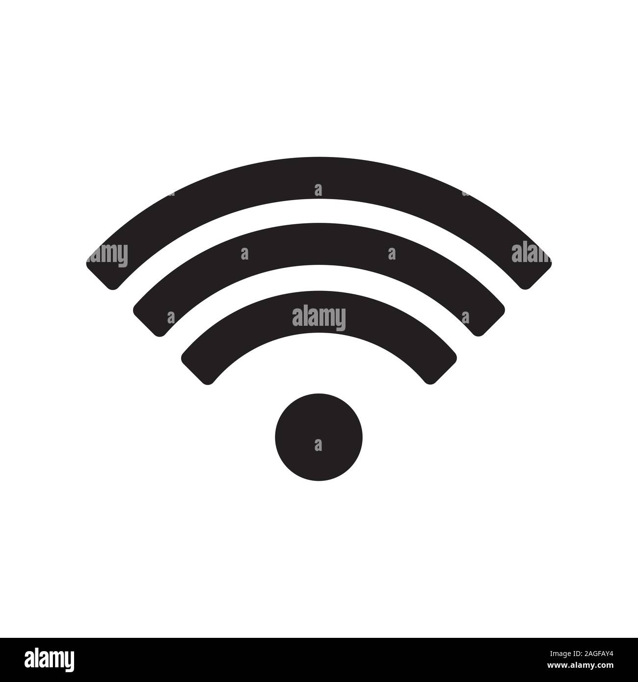 L'icona wifi, icona wifi vettore isolato su sfondo bianco. L'icona wifi immagine icona wifi illustrazione. eps 10 Illustrazione Vettoriale